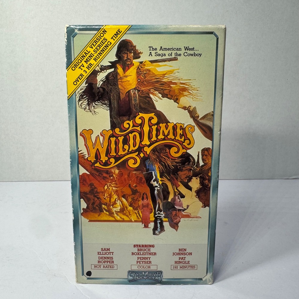 Wild Times VHS 1989 StarMaker Sam Elliott Dennis Hopper Western Mini-Series VTG